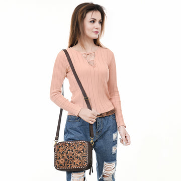 American Darling Cross Body I Hand Tooled Genuine Leather Women Bag Western Handbag |